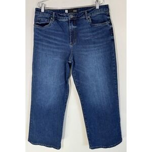 Kut From The Kloth Charlotte Fab Ab Culotte Wide Leg Jeans Size 16 Stretch Denim